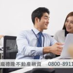 Happy male and female specialists